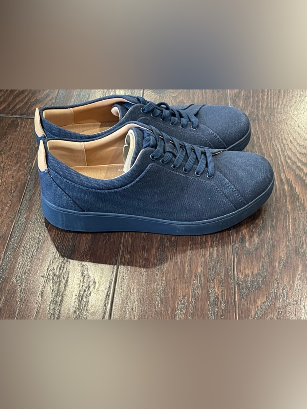 FitFlop Women 8.5 Navy Blue Rally Canvas Shoe Cushioned Comfort FB8-399 NEW